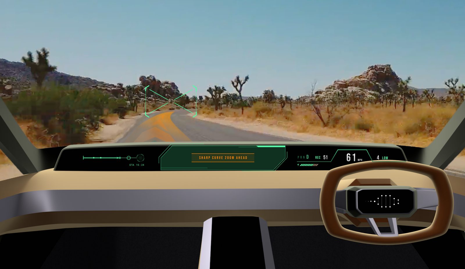 Path guidance through a sharp curve